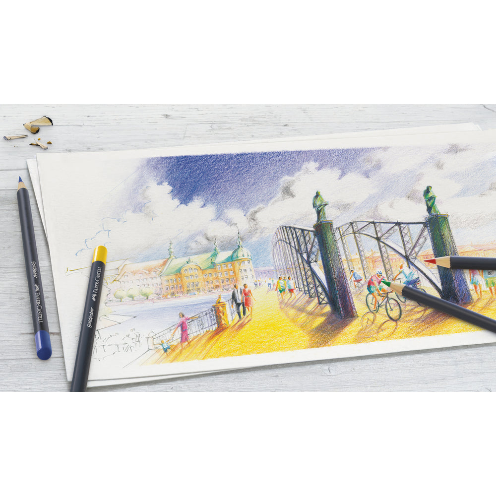 Faber-Castell Boîte en métal de 48 crayons de couleur