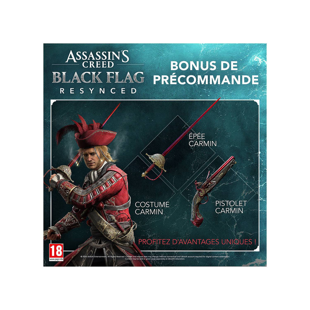 Assassin’s Creed Black Flag Resynced - Édition Standard - PS5 - Version française + Bonus de précommande