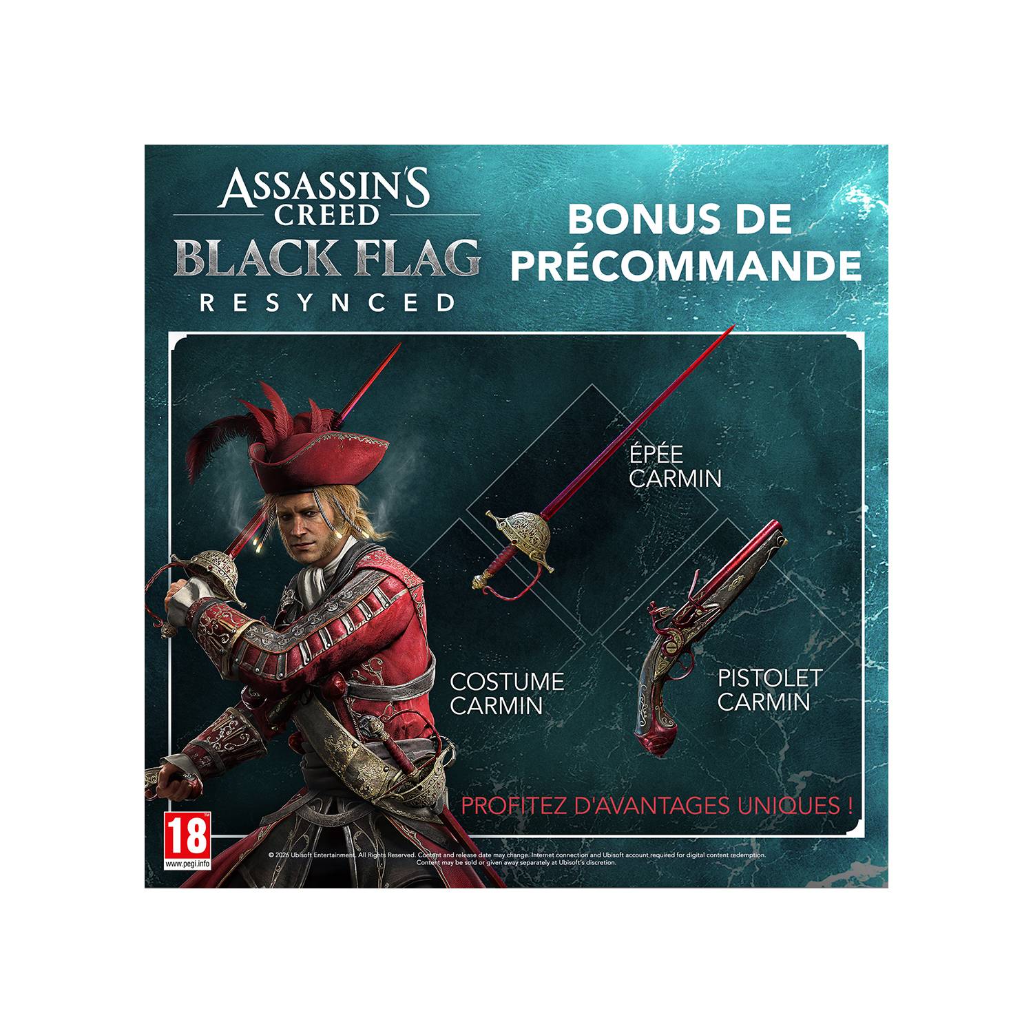 Assassin’s Creed Black Flag Resynced - Édition Standard - PS5 - Version française + Bonus de précommande