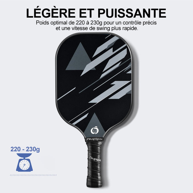 Niupipo Lot de 2 raquettes de pickleball - Matériau en fibre de verre, Noyau en nid d’abeille en polypropylène, Certification USAPA, Conception légère, Prise confortable, Idéal pour débutants et joueurs intermédiaires, MX-25
