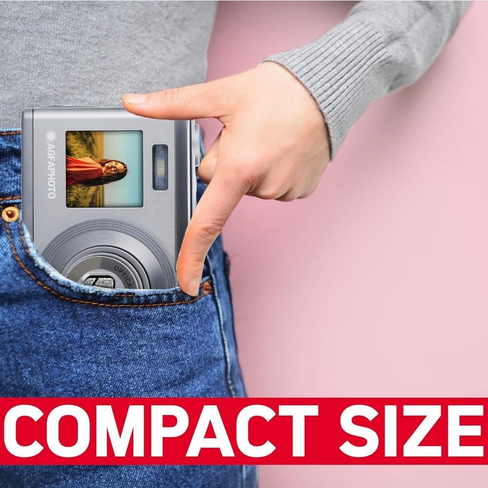 AgfaPhoto Appareil photo numérique compact 24 MP Zoom optique 10x Argent