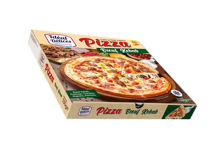 IDEAL DELICES Pizza bœuf kebab halal - 330 g