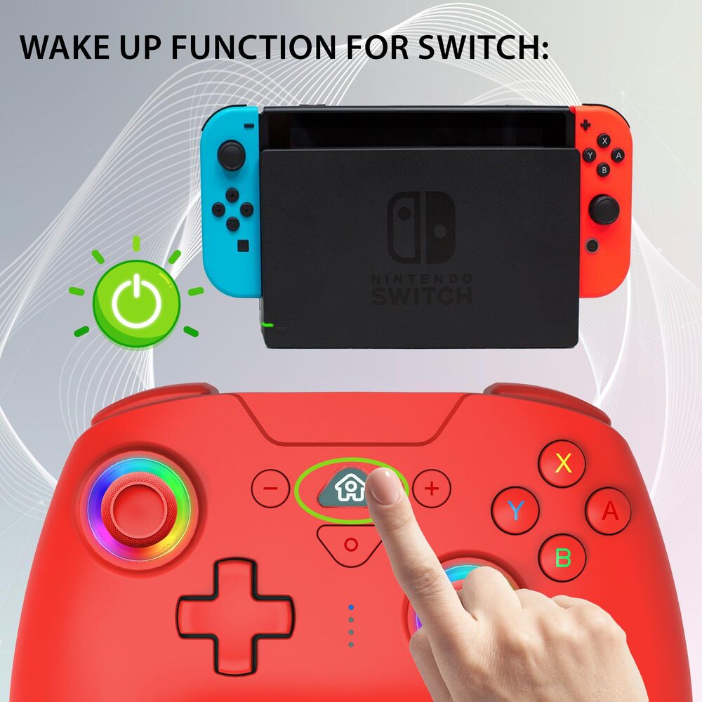 SUBSONIC Manette sans fil LED pour SW2 et SW, rouge