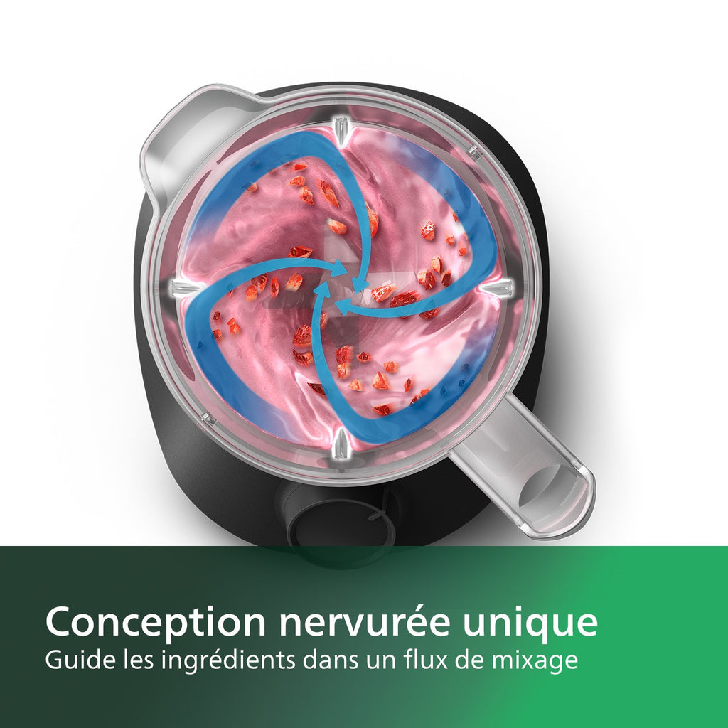 Philips HR2041/41 Mixeur, Série 3000, 1,9 L, 450 W, Noir, Avec gourde