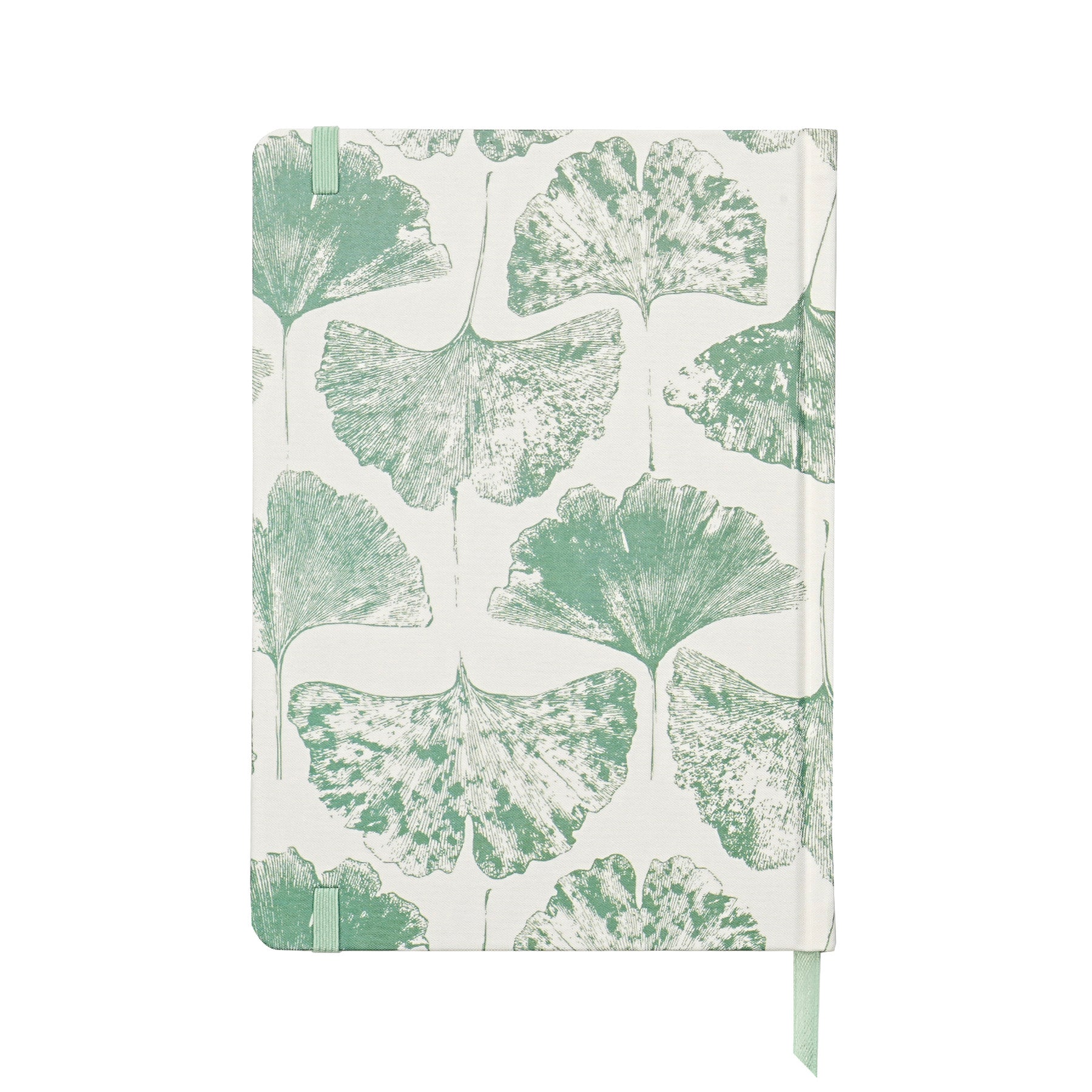 Jubiluu A5 Carnet ligné élégant à couverture rigide en tissu - 96 feuilles (papier offset 100 g), marque-page et élastique - Journal ligné crème classique pour écriture, école