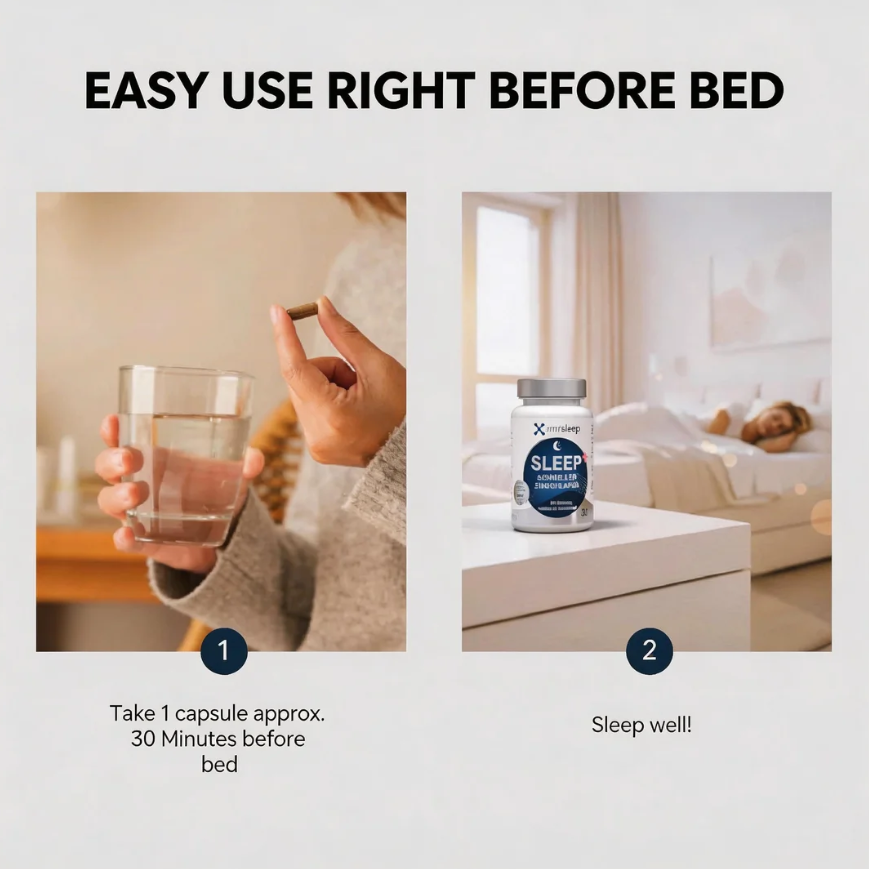 smartsleep SLEEP+ 30 Gélules de sommeil, avec 1 mg de mélatonine, ashwagandha, mélisse, passiflore et magnésium, fabriqué en Allemagne, vegan