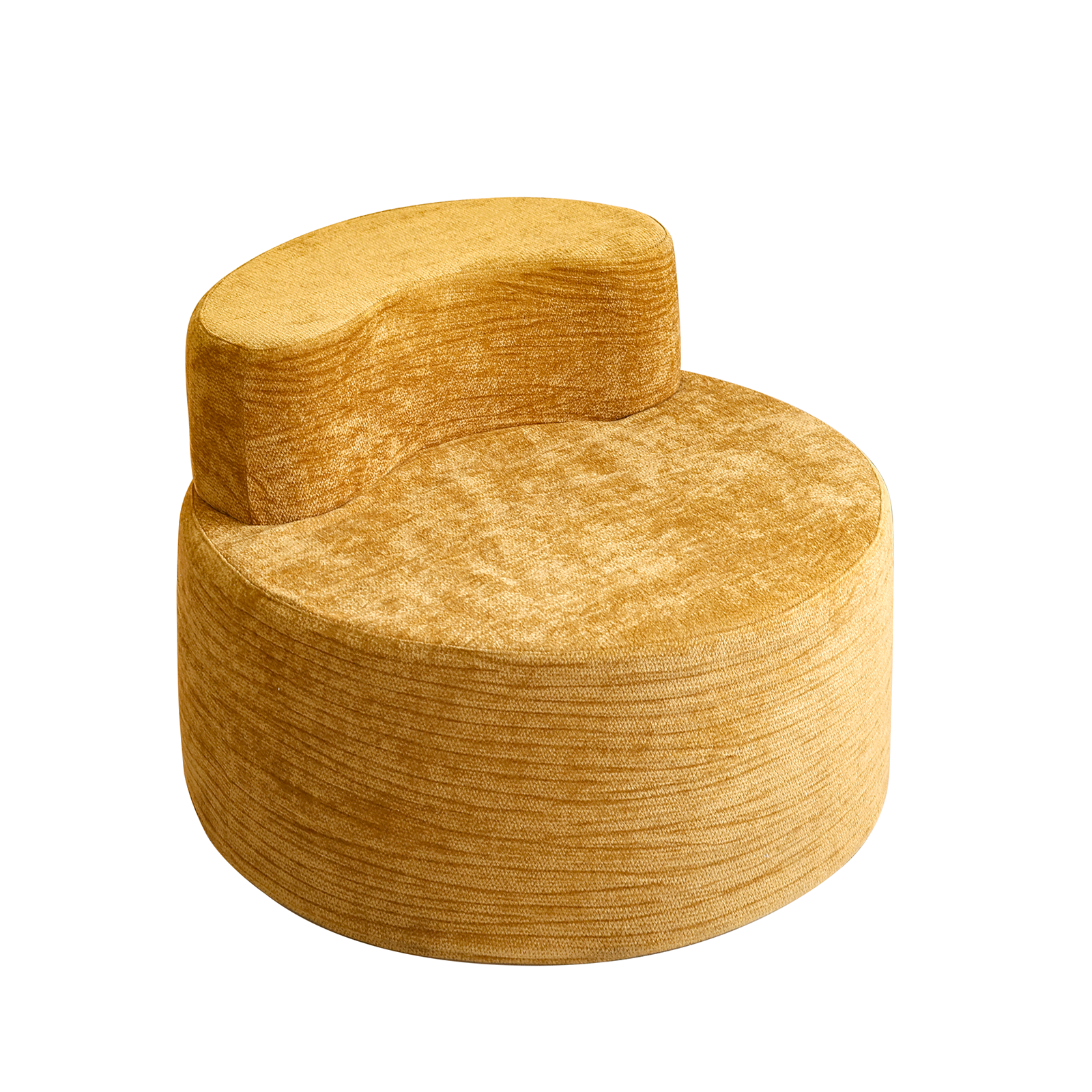 Canapé de détente pliable, sans assemblage, ultra doux, en mousse haute densité, pour salon – canapé sans structure, jaune