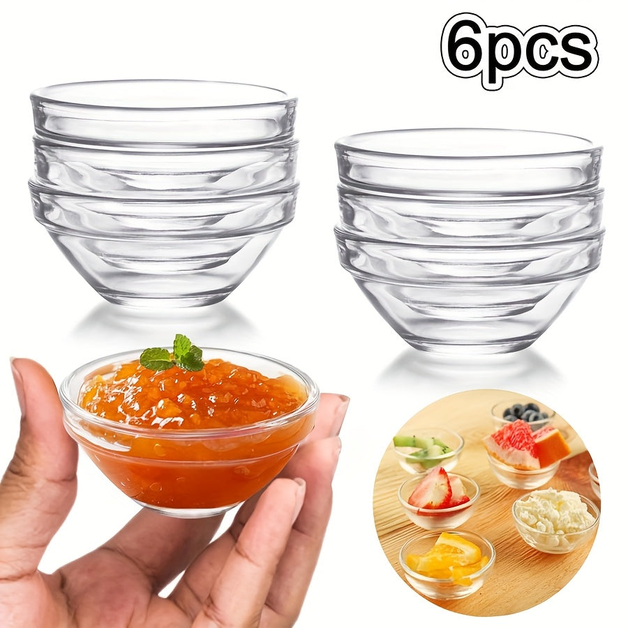 YumiPLUS Coupelles à tremper en verre transparent, lot de 6