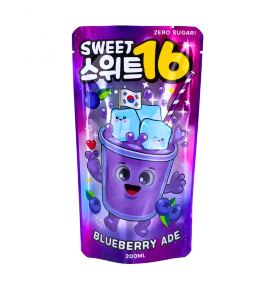 Sweet16 Ade Limonade sans sucre (zero) saveur myrtille 200ml