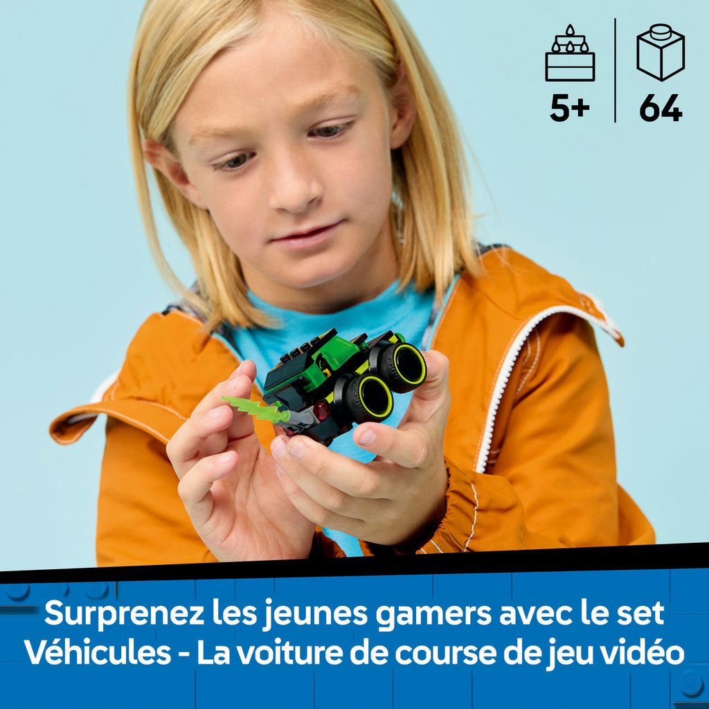 LEGO City 60484 Véhicules - La voiture de course de jeu vidéo