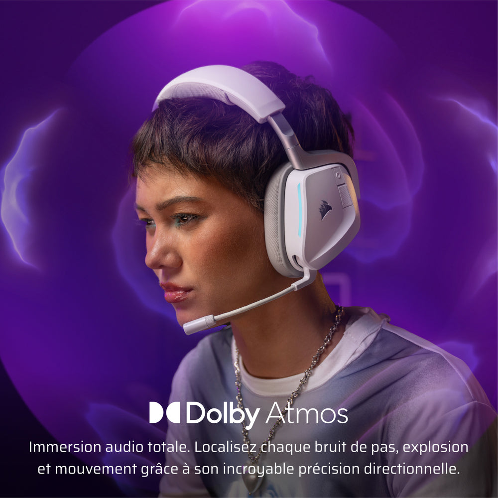 CORSAIR VOID v2 Casque Gaming sans fil - Micro rabattable - Blanc