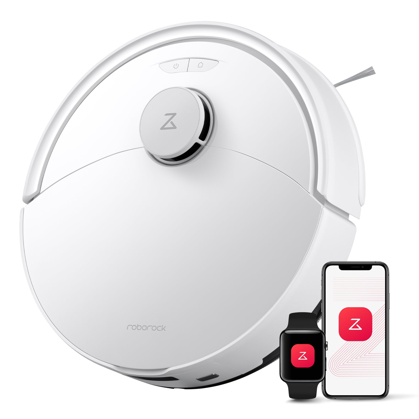 Roborock Q10 X5, aspirateur robot laveur 10 000 Pa, système double anti-emmêlement, brosse JawScrapers, évitement intelligent des obstacles, blanc
