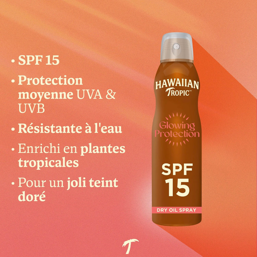 HAWAIIAN TROPIC Glowing Protection Brume huile solaire SPF 15 - 200 ml