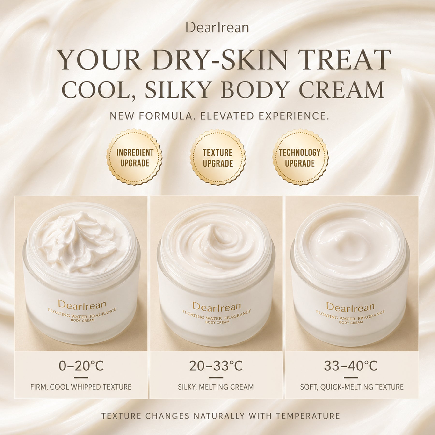Dear Irean Crème pour le corps flottante glamour parfumée 180 g