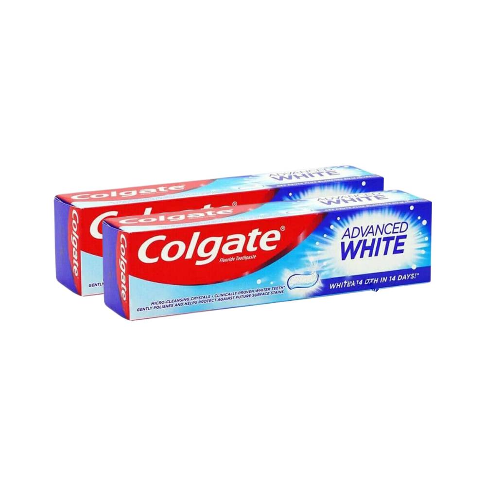 Colgate Advanced White Dentifrice blanchissant - 100 ml - Lot de 2 (2 x 100 ml = 2 tubes)