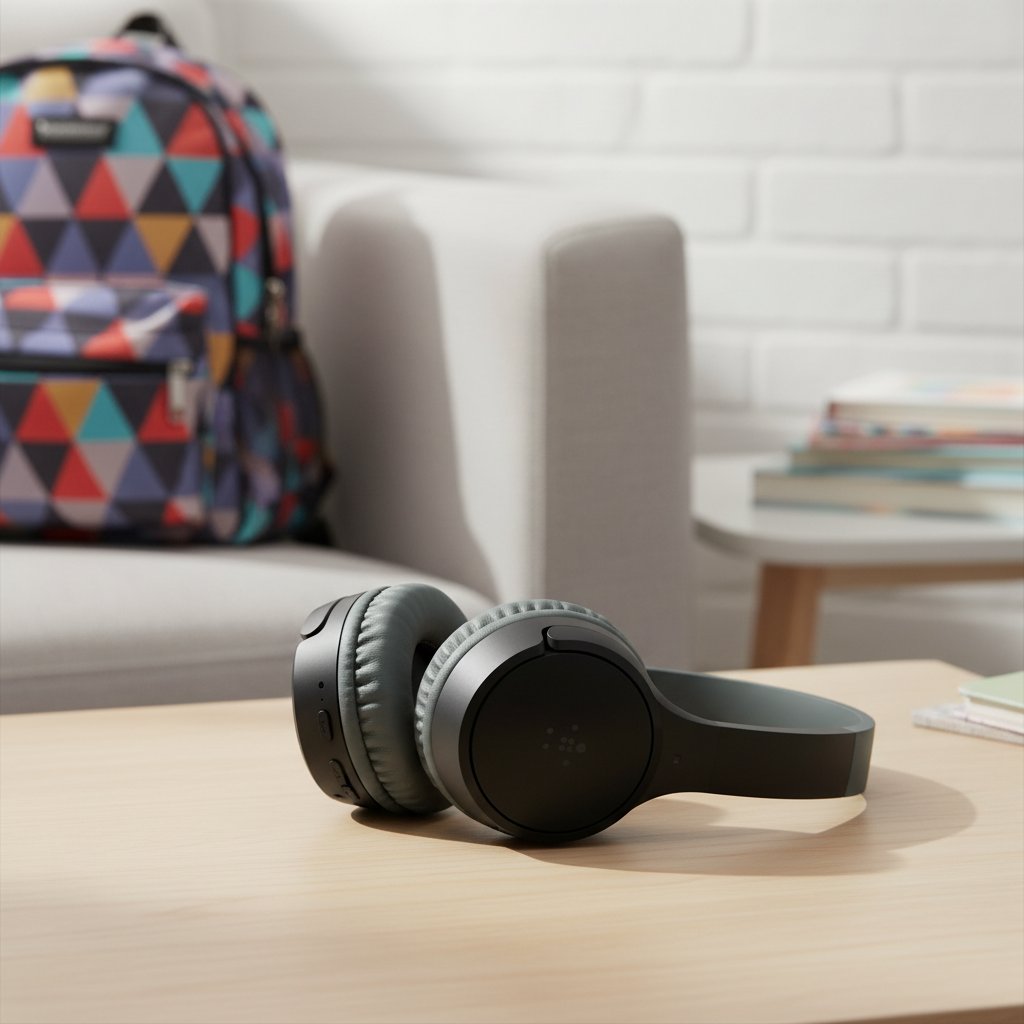 Belkin Casque supra-auriculaire SOUNDFORM Mini BT pour enfants, noir