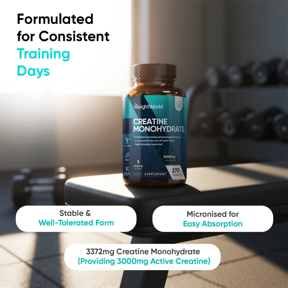 WeightWorld Créatine monohydrate 3000 mg - 270 comprimés