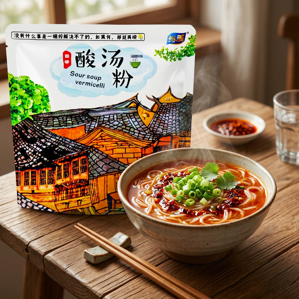 Yumei Soupe de nouilles acidulée délicieuse 265 g