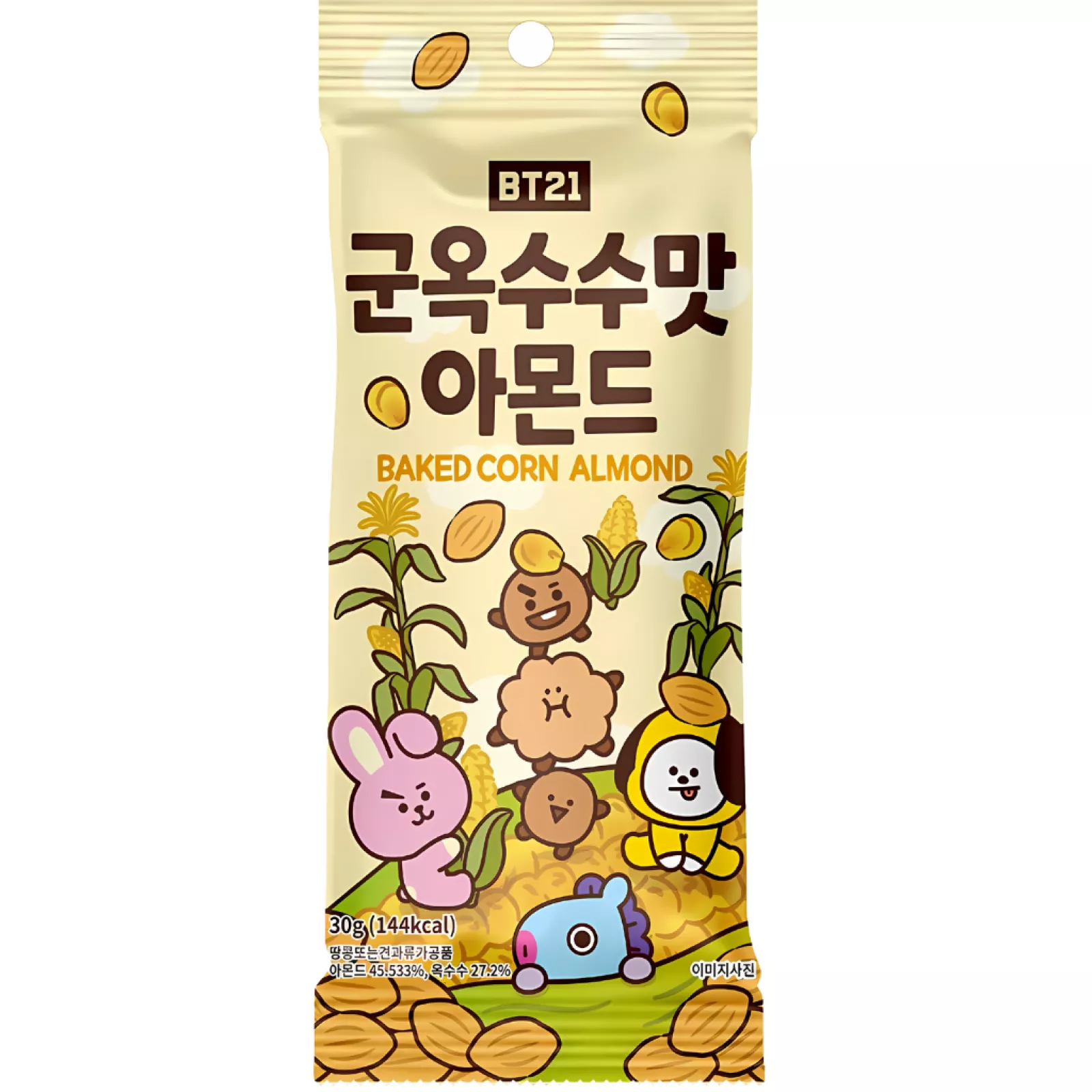 BT21 Amandes saveur maïs cuit au four - 30 g