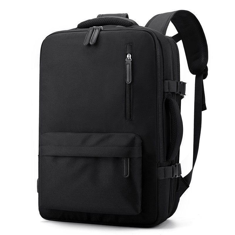 Sac à dos de voyage professionnel extensible, sac à dos résistant à l'eau pour ordinateur portable 15,6 pouces avec port de charge USB externe, sac de jour décontracté à multiples poches pour
