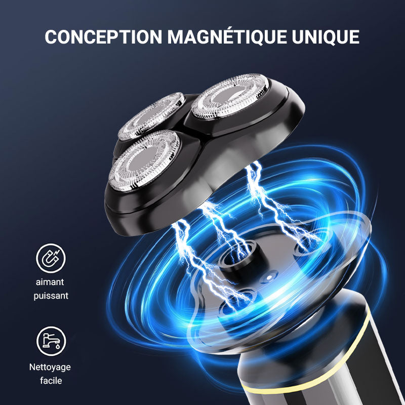 WOOX Rasoir électrique, 1200 mAh, charge par Type-C, avec écran LED, étanche IPX7, MX0192
