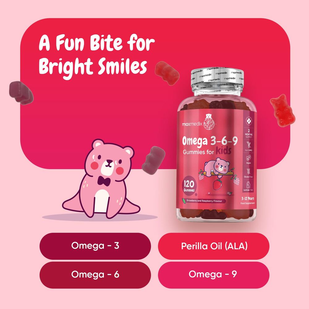 maxmedix Oméga 3-6-9 pour enfants 200 mg 120 gommes