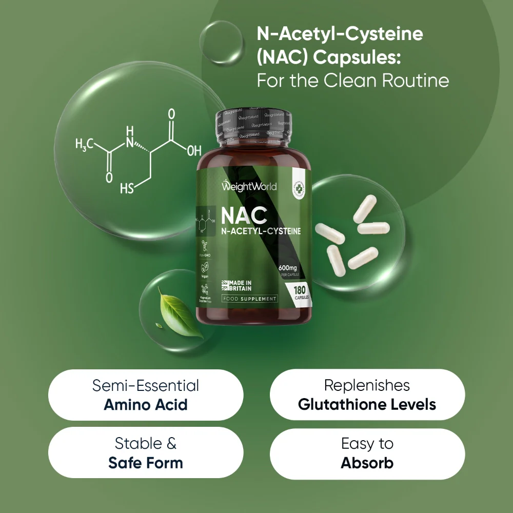 WeightWorld N-Acétyl-Cystéine (NAC) 600 mg 180 gélules