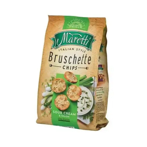 Maretti Chips Bruschette Crème Aigre et Oignon, 150 g