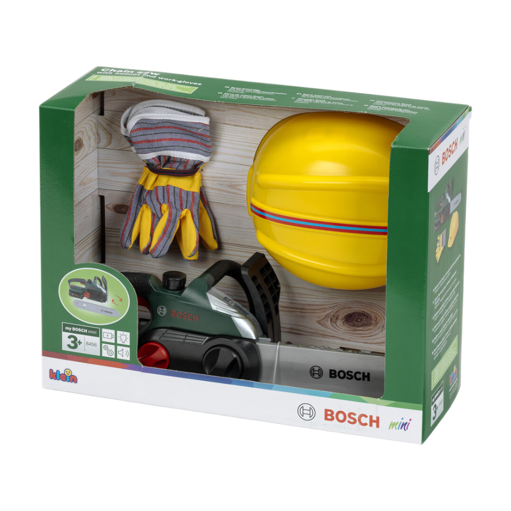 Klein Bosch Set de Tronçonneuse Jouet 8300 avec Casque et Gants
