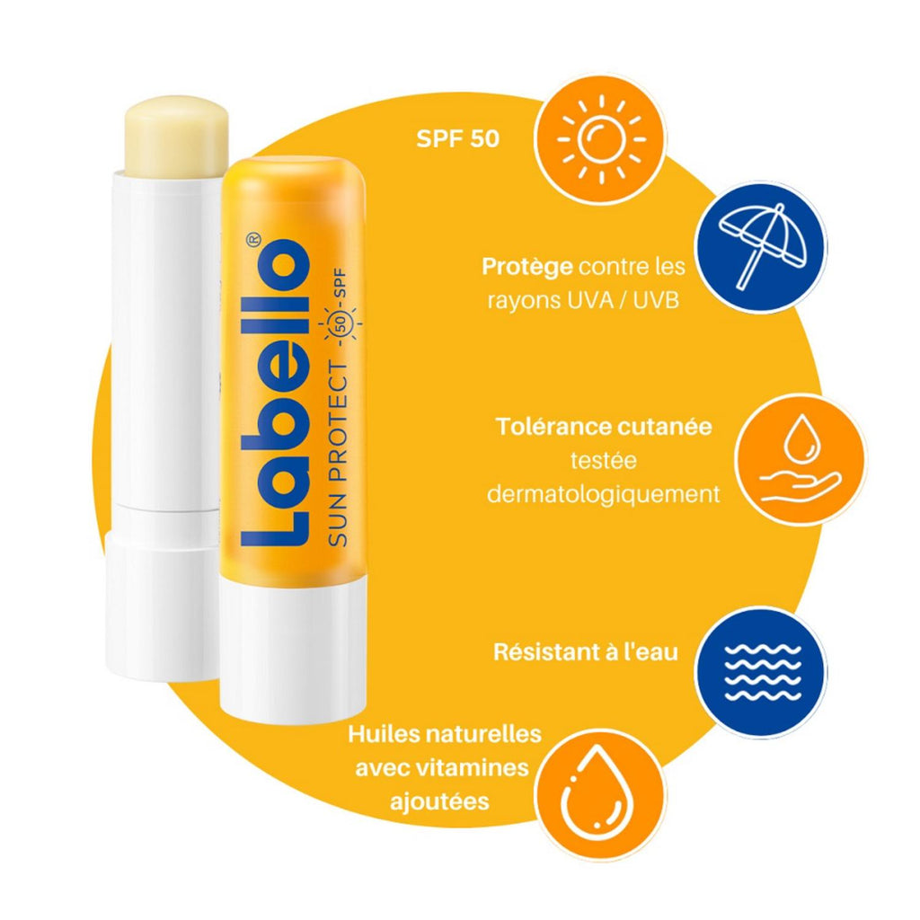 Labello Lèvres Stick Baume à Lèvres Summer Pack Duo Sun FPS50 + Hydro Care FPS15