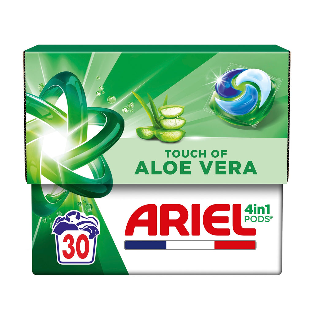 Ariel 4-en-1 capsules de lessive Aloe Vera, 30 doses