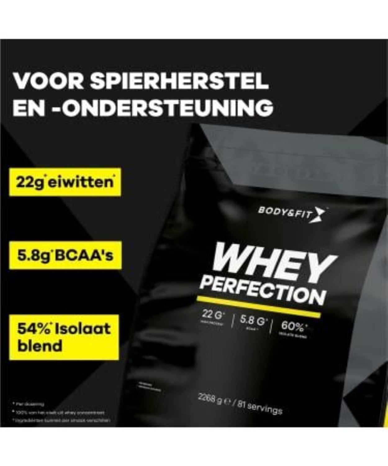 BODY&FIT - Whey Perfection Milkshake Banane - 4,53 kg (162 portions)