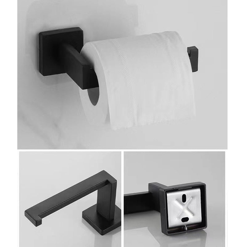 JORDAN&JUDY Lot de 5 porte-serviettes noirs, rangement de salle de bain, élégant et fonctionnel
