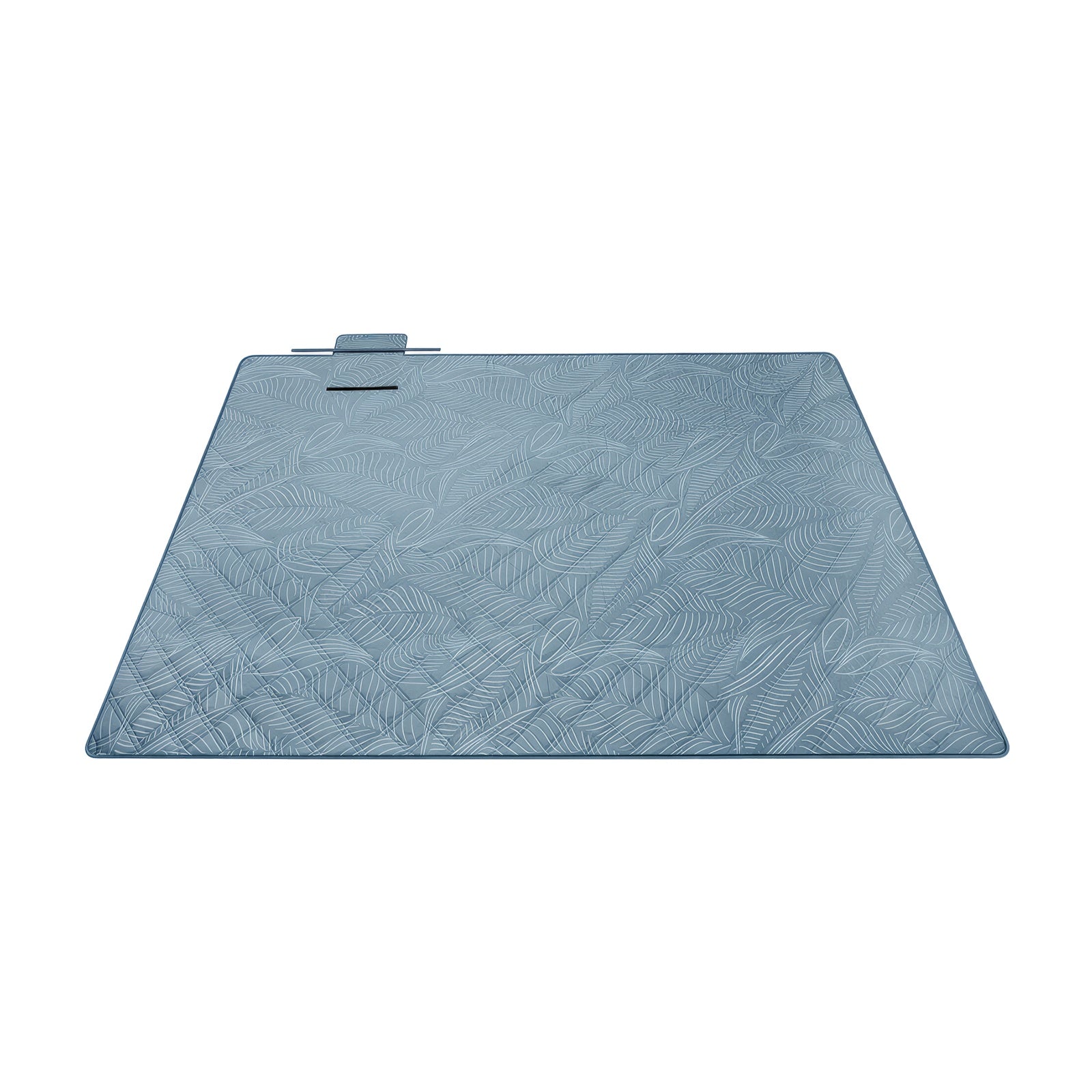 JOYFURNOS Couverture de Pique-nique, 200 x 200 cm, 4 Piquets de Sol, Hydrofuge, Lavable, Pliable, Bleu avec Motif
