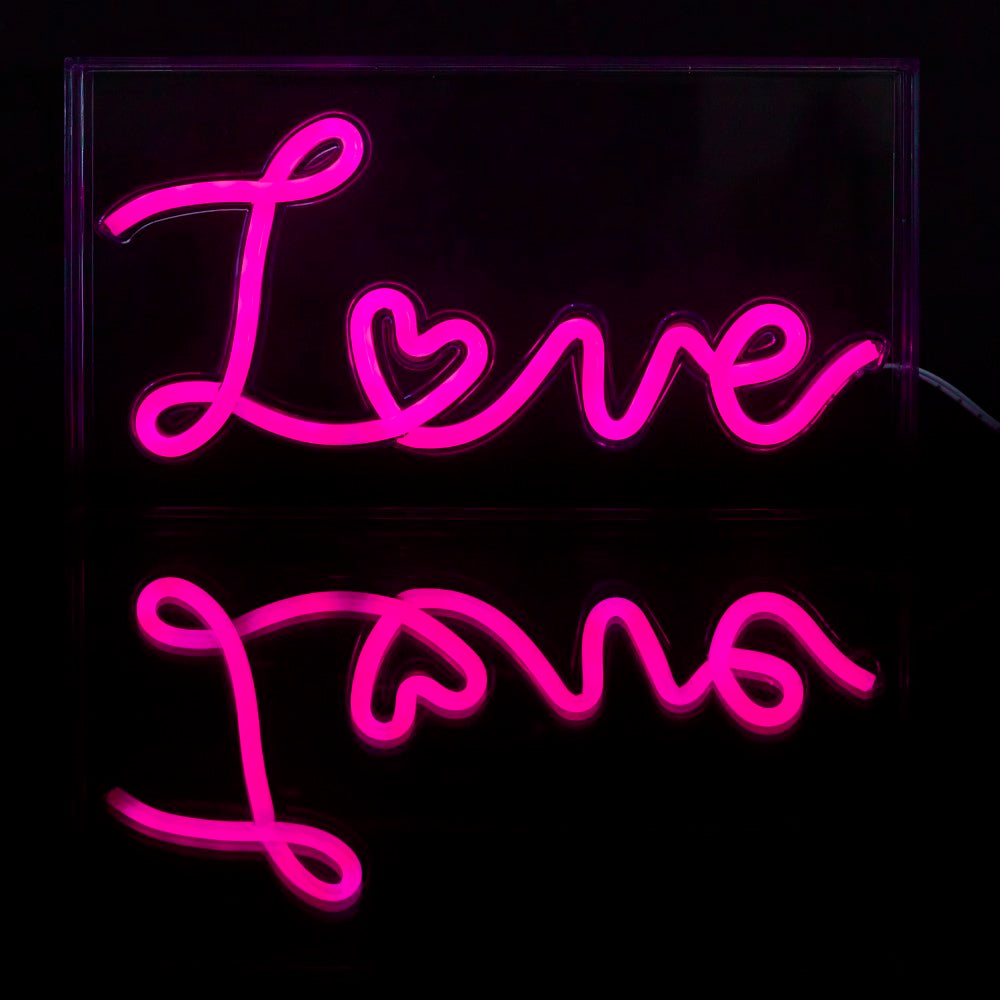HOME DECO FACTORY Lampe LED en acrylique LOVE