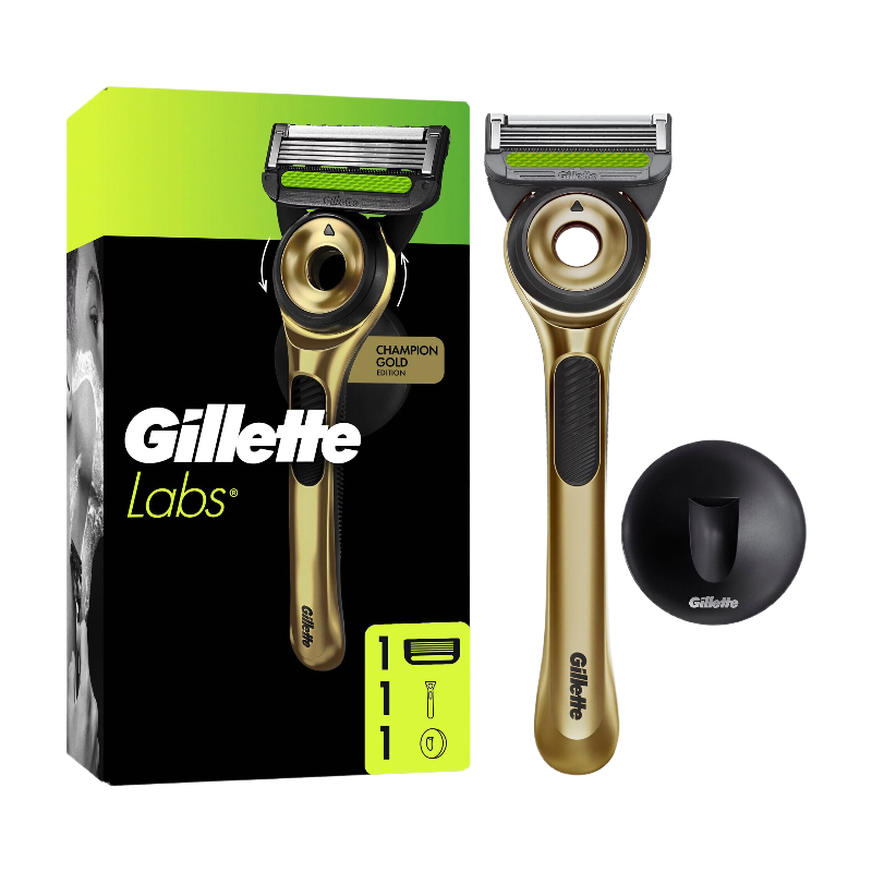 GILLETTE Labs Gold Rasoir rechargeable + 1 lame + support mural