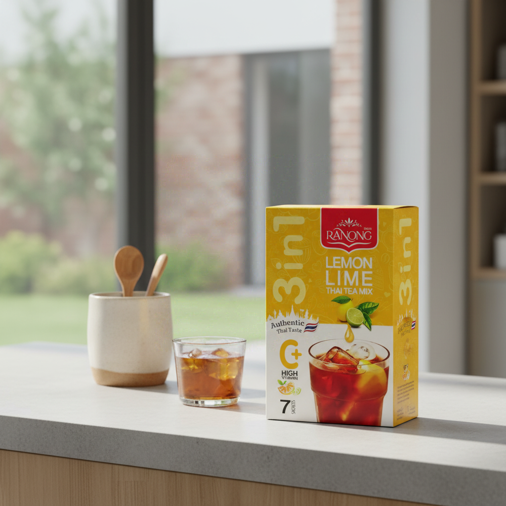 Ranong Tea Mélange instantané pour thé thaï au citron et au citron vert 175 g