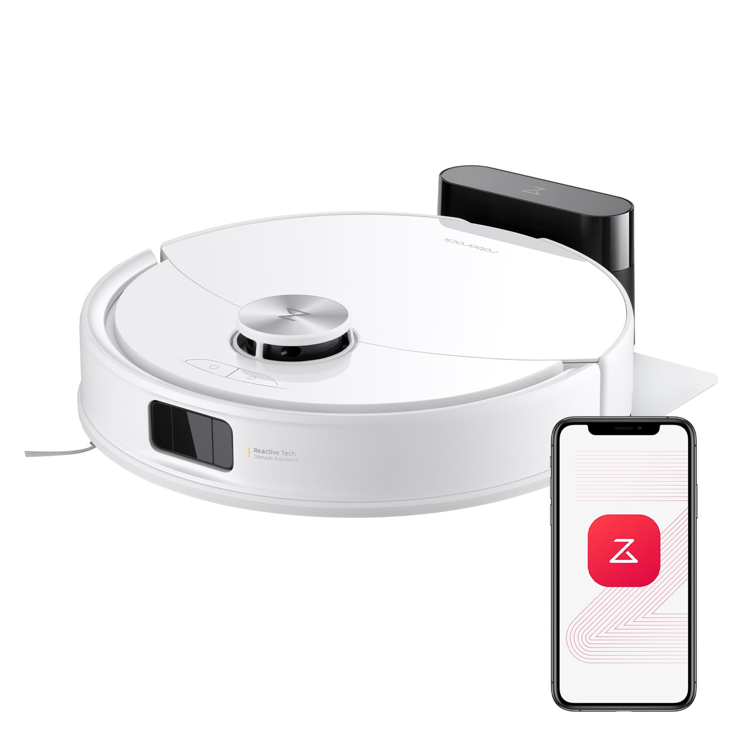 Roborock Q10 S5 Kit Aspirateur Robot avec Fonction Lavage, Puissance d'Aspiration HyperForce 10 000 Pa, Double Système Anti-Emmêlement, Lavage à Levage Automatique