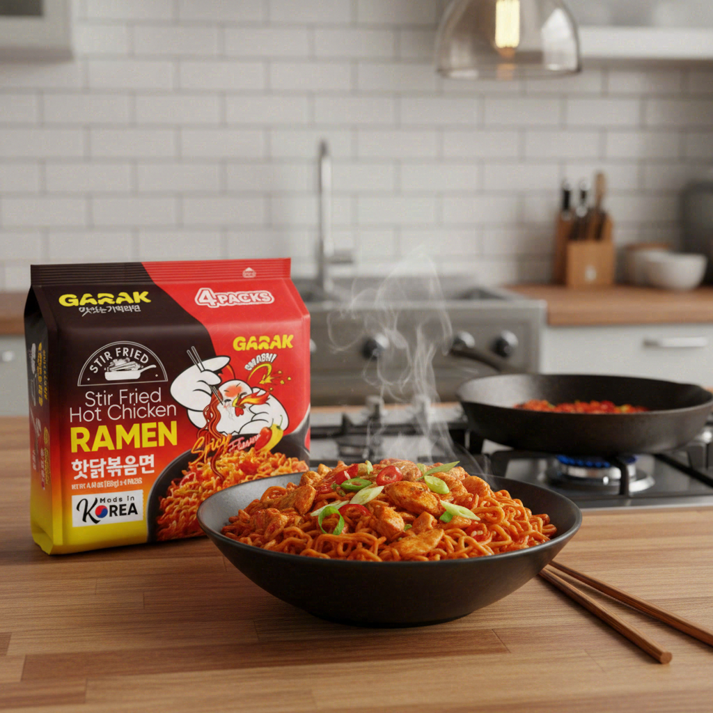Garak Ramen saveur poulet épicé sauté - 5 x 130 g