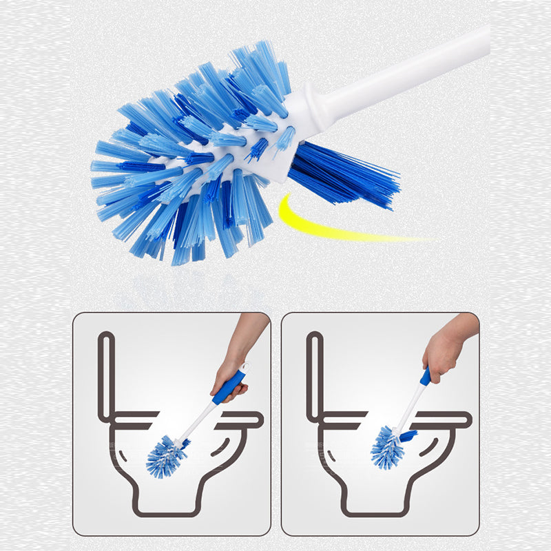 Kleaner Brosse à main bleue 36 cm avec poils 29 mm et manche en caoutchouc TPR, Récurage intensif