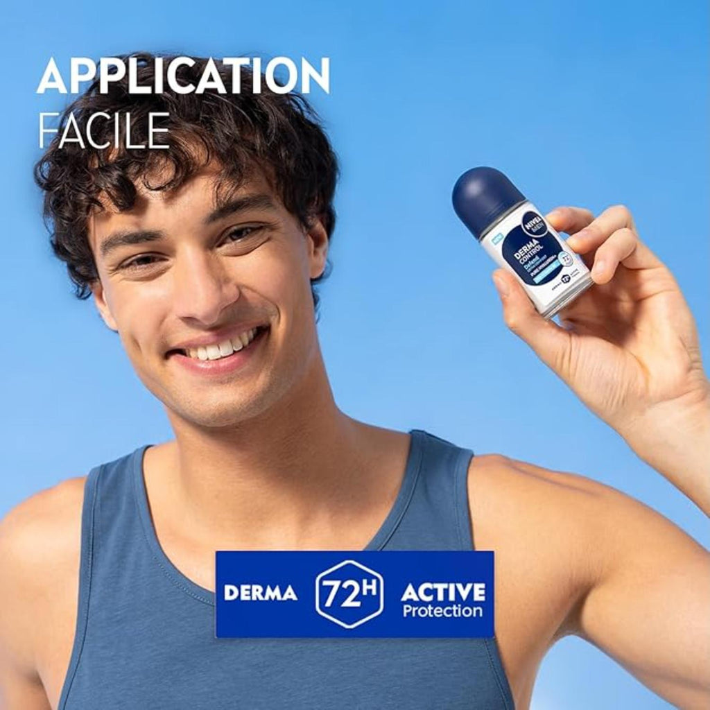 NIVEA MEN Déodorant Aisselles Derma Control Défend Protection 72h Bille 50ml