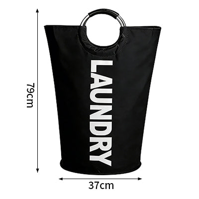 Vilscijon Panier à linge 90 L grande capacité pliable - Panier à linge sale et de rangement - Noir