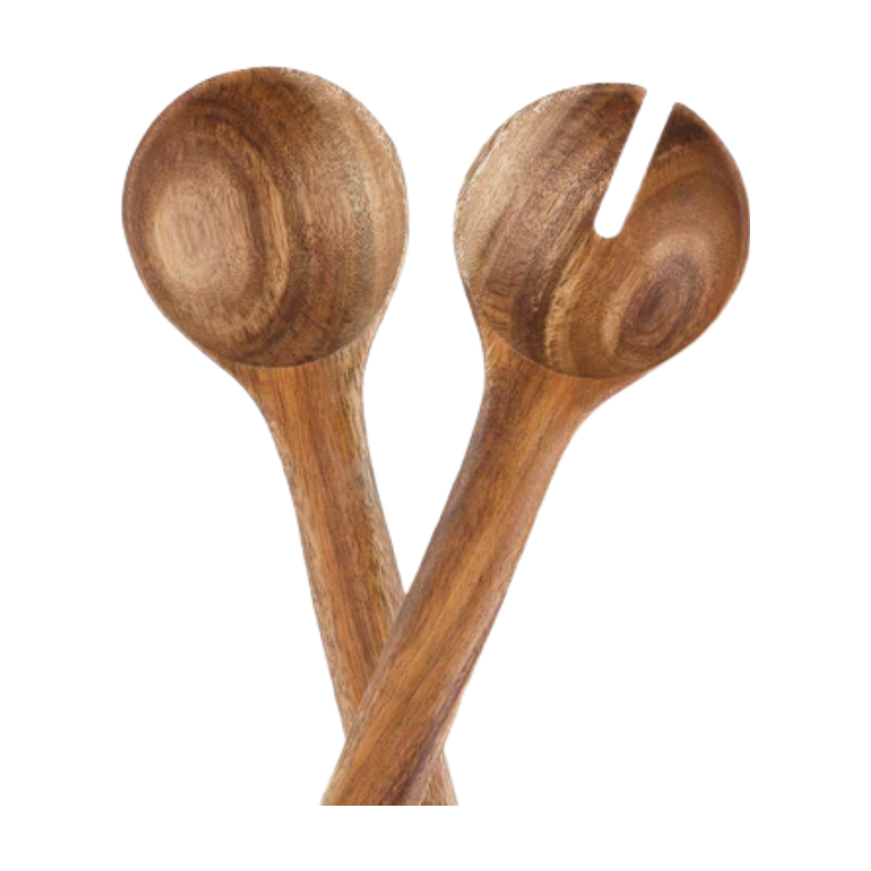 BJÖRN OLLE Couverts à salade en bois d'acacia
