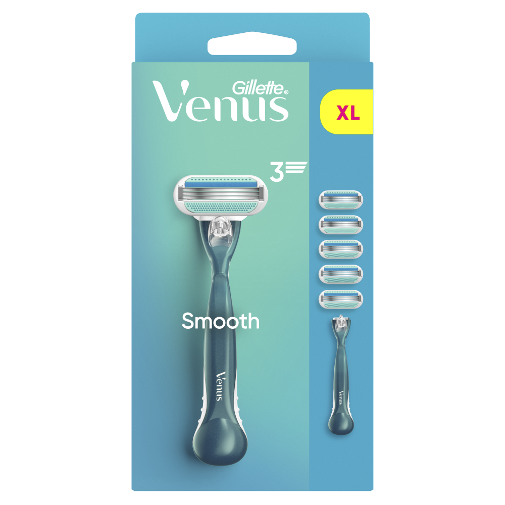 GILLETTE Venus Smooth+ Rasoir avec 5 recharges