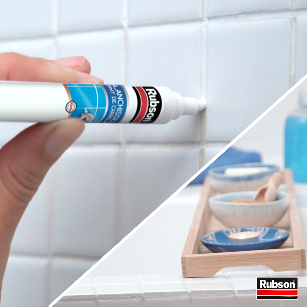 Rubson | Blanchisseur Joint de Carrelage (feutre de 7 ml) – Stylo blanchissant facile à appliquer pour joints de carrelage – Blancheur et protection longue durée