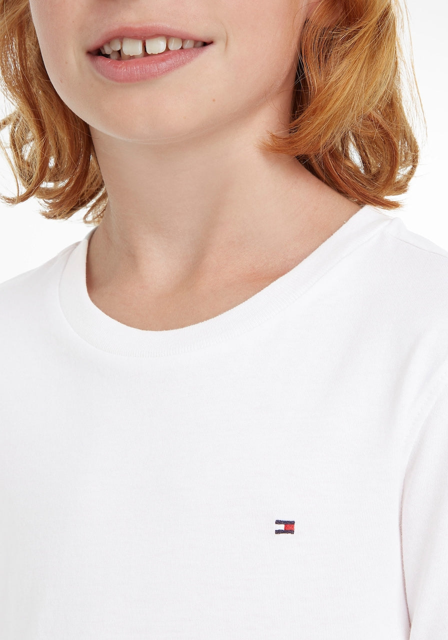 Tommy Hilfiger T-shirt basique à manches longues blanc 92
