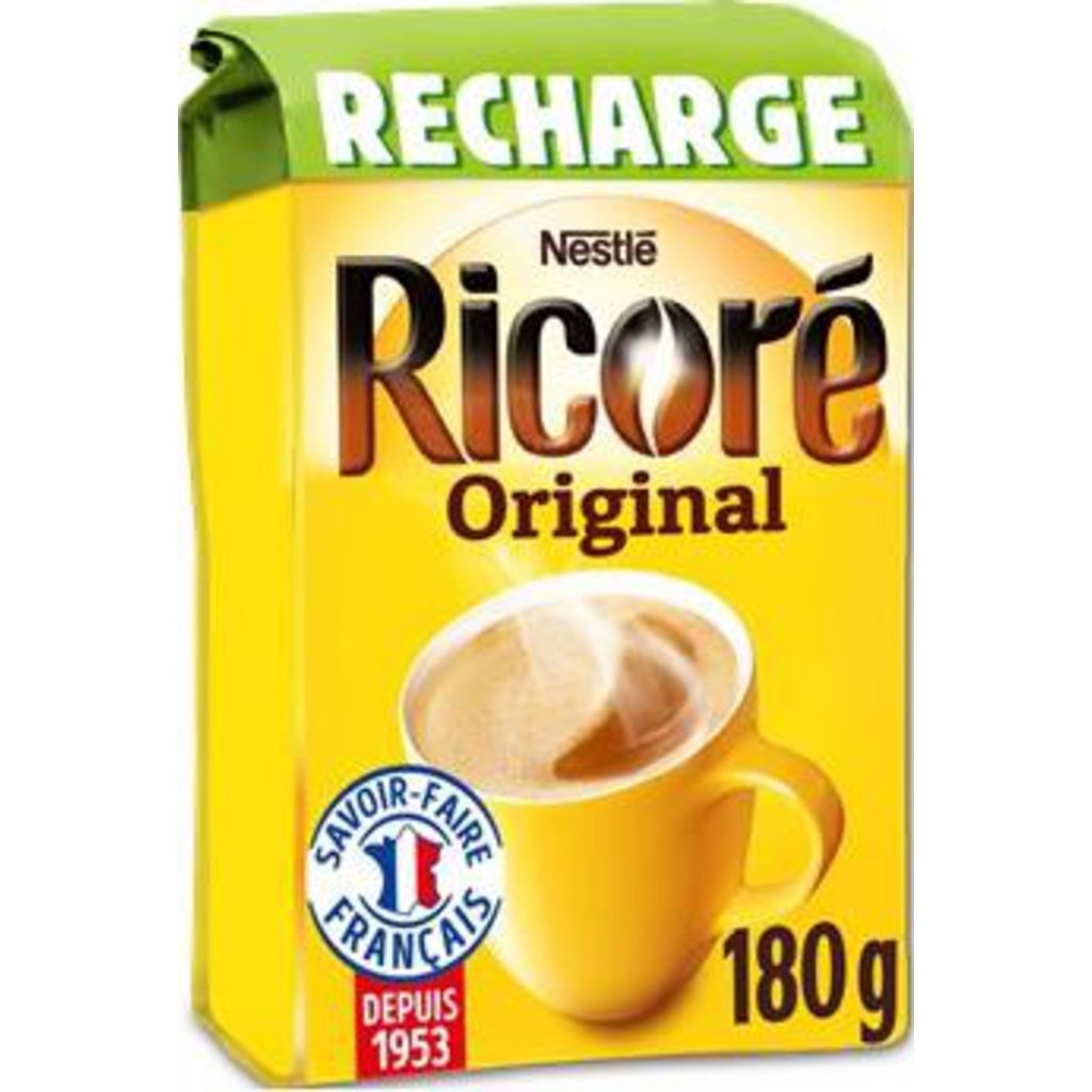 Nestlé Ricore Original Pack Éco Mélange de Café Instantané et de Chicorée, 180 g
