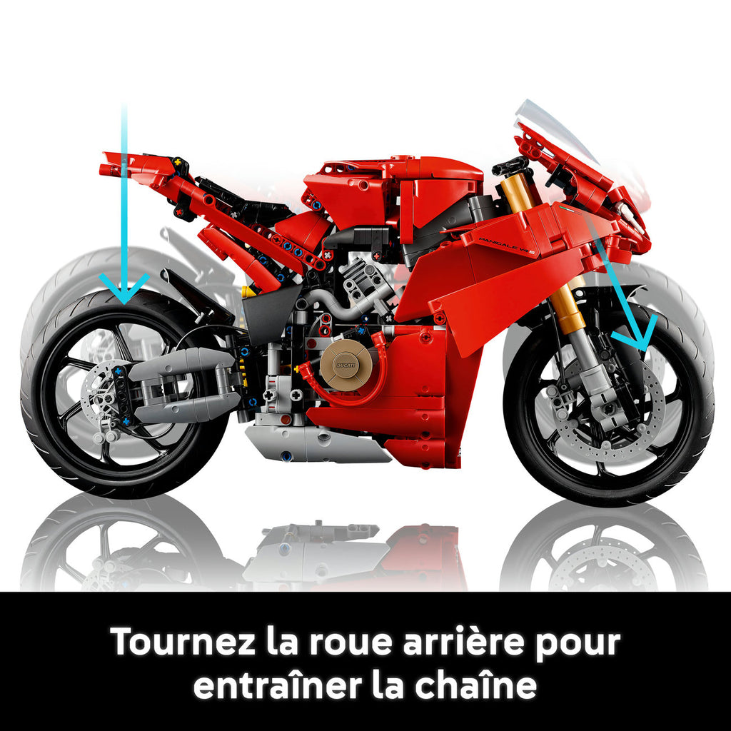 LEGO Technic Ducati Panigale V4 S 42202 Kit de Construction Moto Modèle pour Adultes avec Boîte de Vitesses et Moteur V4 (1 603 Pièces)