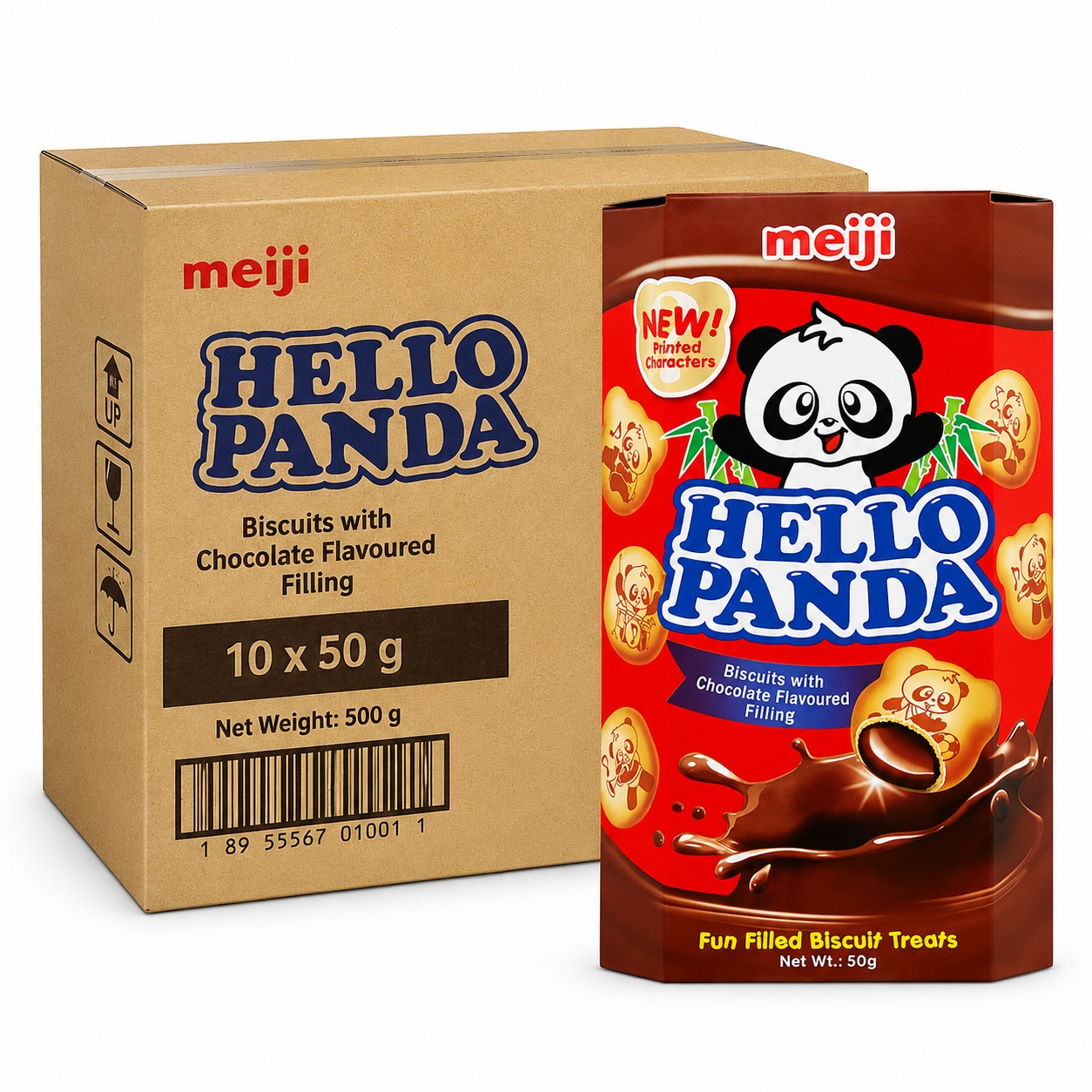 Meiji Biscuits au chocolat Hello Panda 10 x 50 g