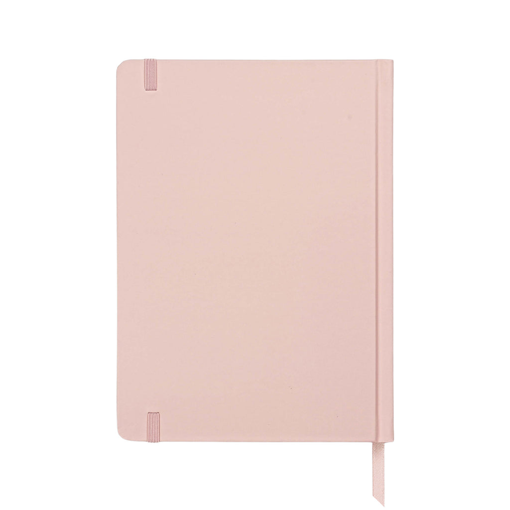 Jubiluu Planificateur cartonné A5 avec marque-page, 18 mois non daté, 100 g/m² - Rose poudré